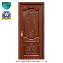 Puerta de madera maciza estilo europeo para exterior con talla (ds-8033)